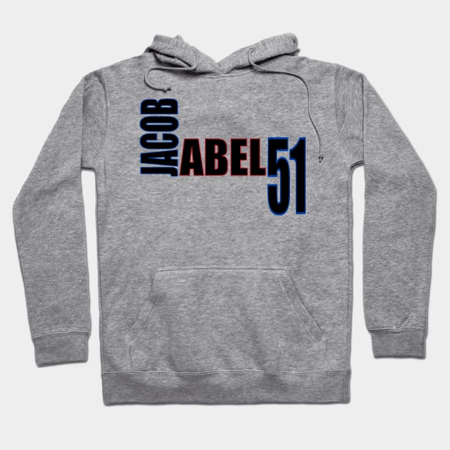 Jacob Abel '23 black text Hoodie by SteamboatJoe